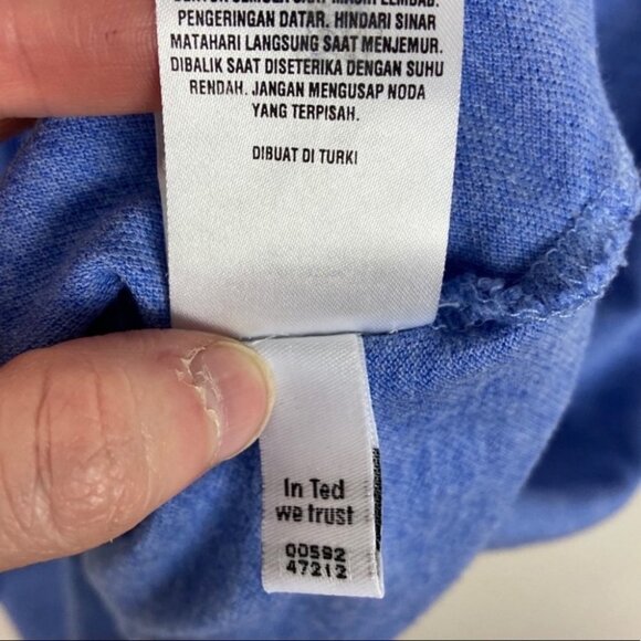 Ted Baker Ovaskep Piqué Polo Collar Slim Shirt Size 2XL Short Sleeve Blue Glee - Picture 8 of 11